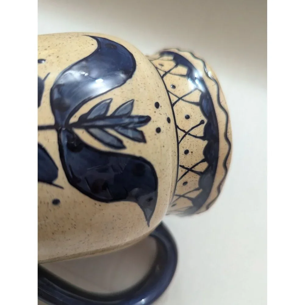 Jim Shore Carolina‎ Trade large mug blue & cream Certified International 5 inch